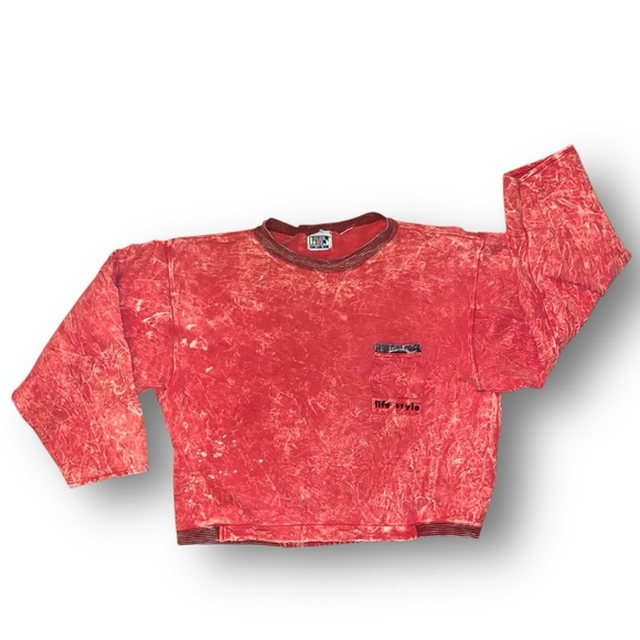 v i n t a g e :: Acid Wash Distressed Sweater Ton Sur Ton - Picture 4 of 15